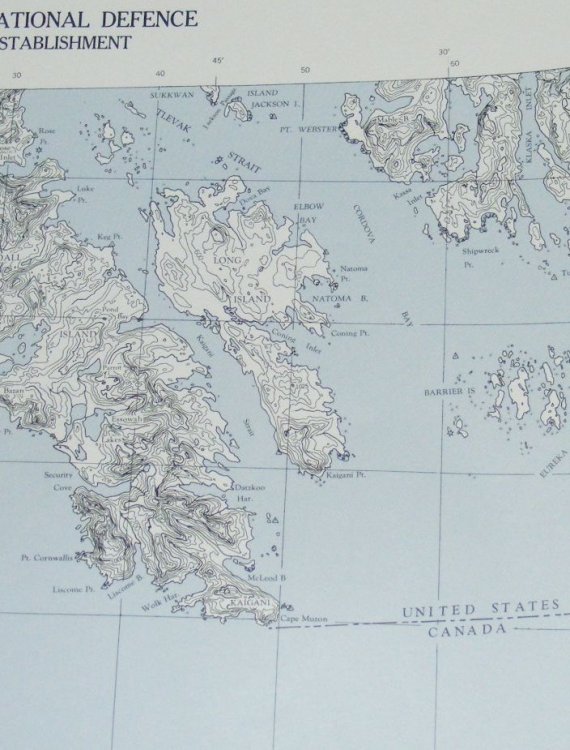 Dixon Entrance, British Columbia - Alaska. 1:250000 Provisional Map 103K