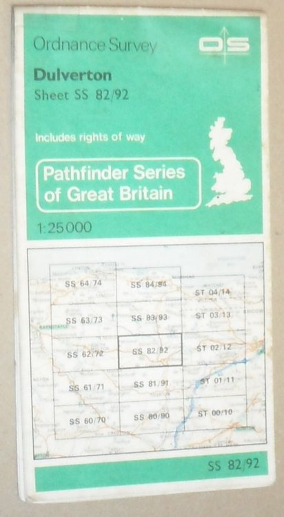 Dulverton. Sheet SS 82/92 1:25000 Pathfinder Map