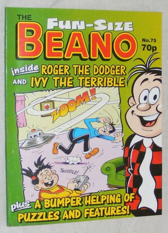 Fun-Size Beano No.75. Roger the Dodger in 'Dodgy Racket!', Ivy the Terrible in 'Pram Boot Sale!'