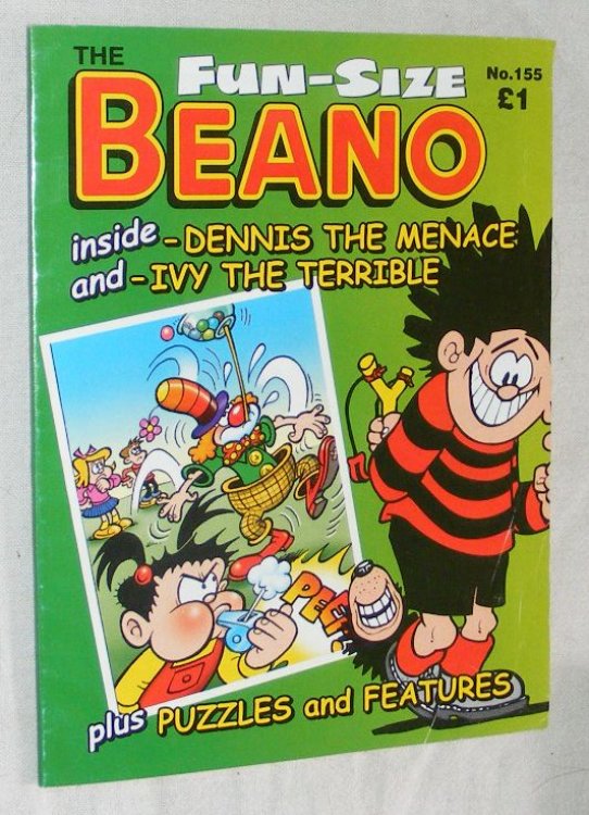Fun-Size Beano No.155. Dennis the Menace in 'Feathered Fiend!' & Ivy the Terrible in 'The Whistle Blower!'