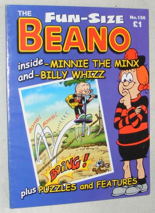 Fun-Size Beano No.156. Minnie the Minx in 'Hockey Hotshot!' & Billy Whizz in 'Robot Rival!'