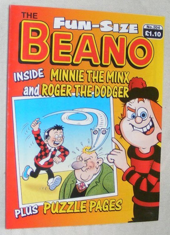 Fun-Size Beano No.204. Minnie the Minx in 'Spring Fever!' & Roger the Dodger in 'Plane Crazy!'