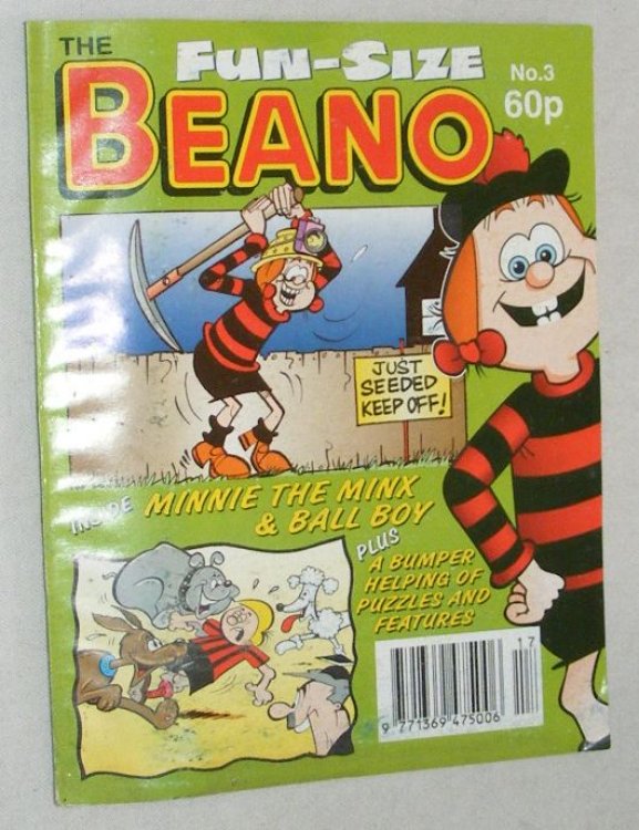 Fun-Size Beano No.3. Minnie the Minx goes 'Careering Around!', Ball Boy goes to 'Referee School!'