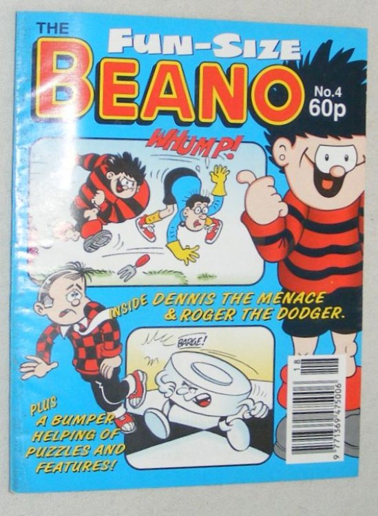 Fun-Size Beano No.4. Dennis the Menace is a 'Sooper-Menace!', Roger the Dodger in 'Draughts Dodger!'
