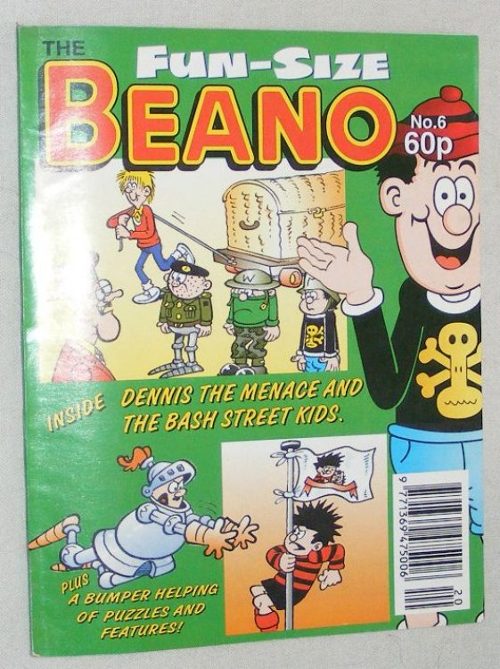 Fun-Size Beano No.6. Dennis the Menace is a 'Medieval Menace!', The Bash Street Kids in 'Cadet Kids!'