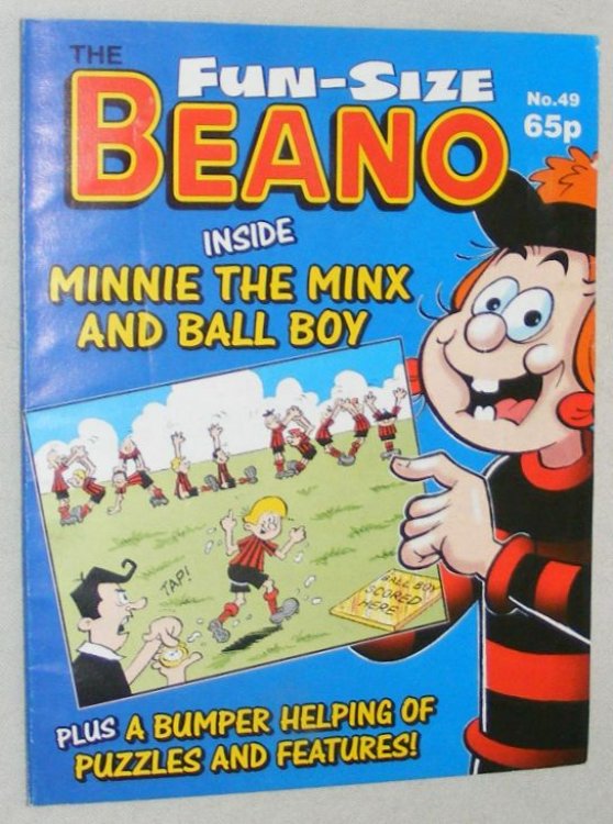 Fun-Size Beano No.49. Minnie the Minx's 'Raspberet!', Ball Boy in 'Theatre of Nightmares!'