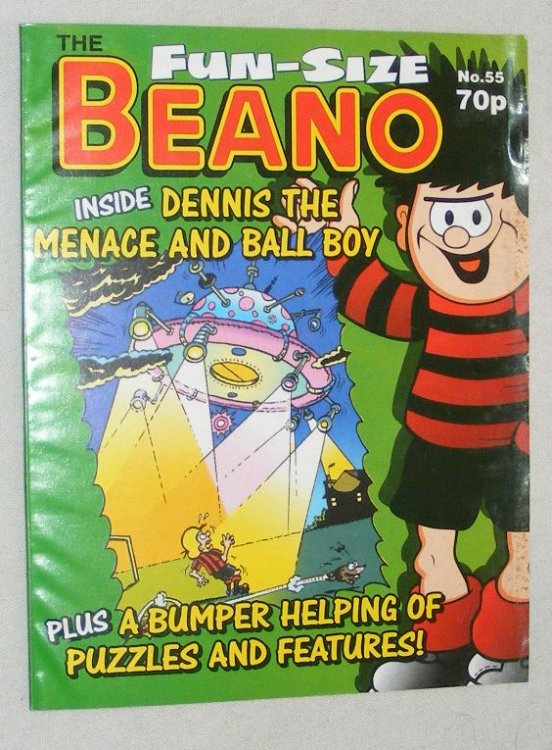 Fun-Size Beano No.55. Dennis the Menace's 'Jack of All Trades!', Ball Boy in 'U.F.O.s!'