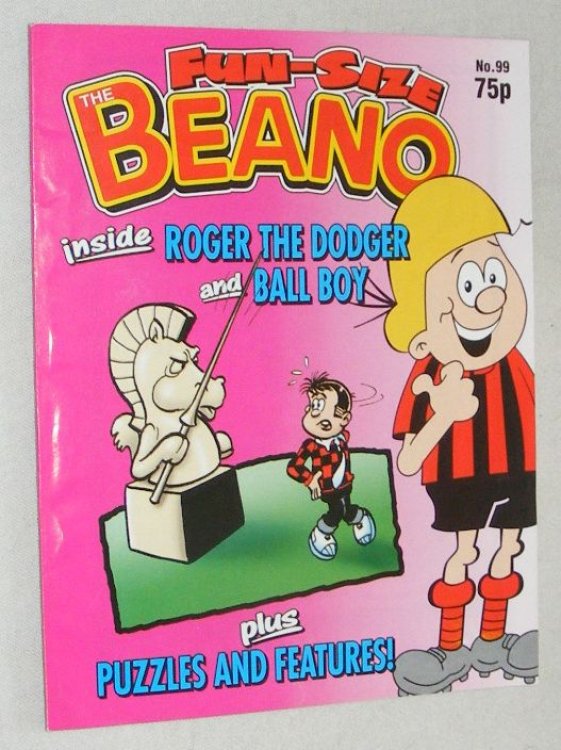 Fun-Size Beano No.99. Roger the Dodger in 'Games for a Laugh!', Ball Boy in 'Fang-tasy Football!'