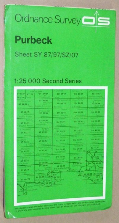 Purbeck. 1:25000 Second Series Sheet SY 89/97/SZ/07
