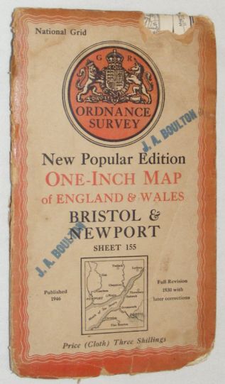 Bristol & Newport, Sheet 155 One-Inch Map of England and Wales New Popular Edition