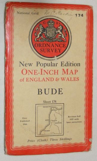 Bude. Sheet 174 One-Inch Map of England & Wales, New Popular Edition
