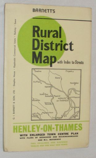 Barnett's Rural District Map with index to streets: Henley-on-Thames