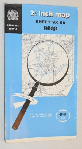 Gidleigh: Sheet SX 68 1:25000 First Series Map