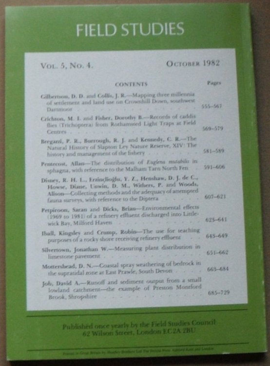 Field Studies vol.5 no.4, October 1982: the Journal of the Field Studies Council