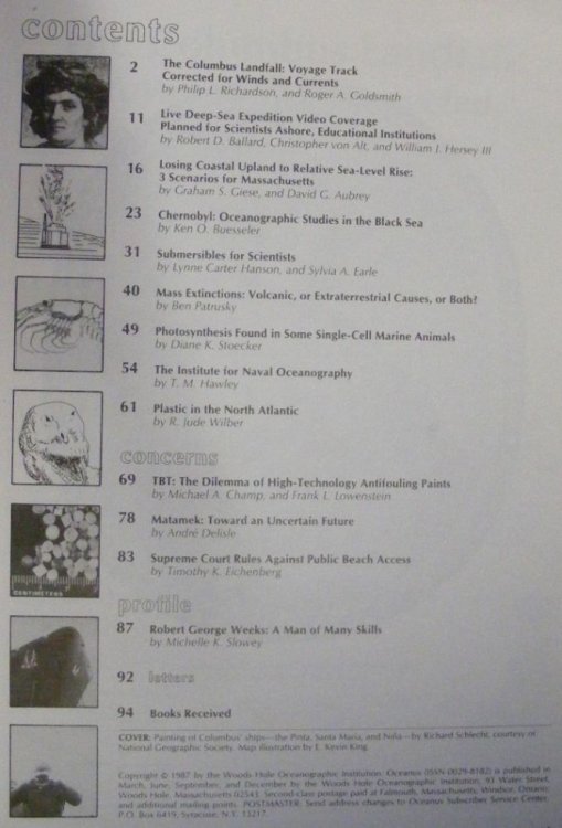 Oceanus Volume 30, number 3, Fall 1987: the international magazine of marine science and policy