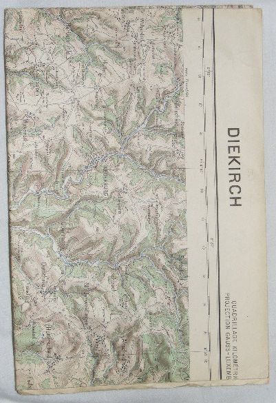 Diekirch. Carte au 50.000e (Type 1922), Allemagne-Luxembourg. Flle. XXXIV-8
