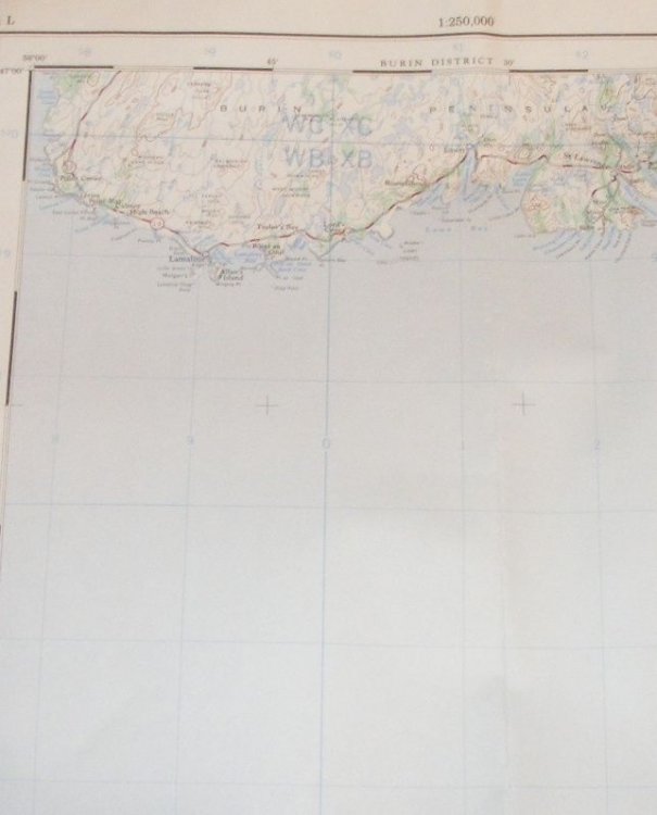 St. Lawrence, Newfoundland. 1:250000 map, 1 L, Edition 2