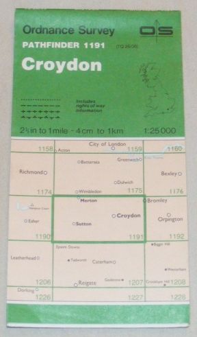 Croydon Pathfinder Map Sheet TQ 26/36 (1191)