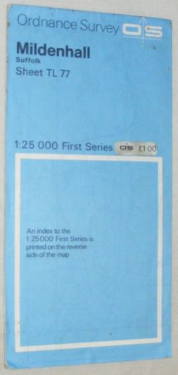 Mildenhall, Suffolk: Sheet TL 77 1:25000 First Series Map