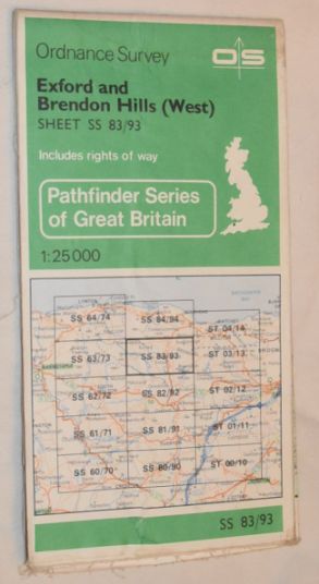 Exford and Brendon Hills (West). Pathfinder Map Sheet SS 83/93
