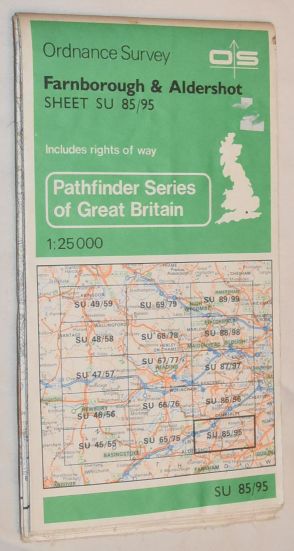 Farnborough and Aldershot 1:25000 Pathfinder Map Sheet SU 85/95