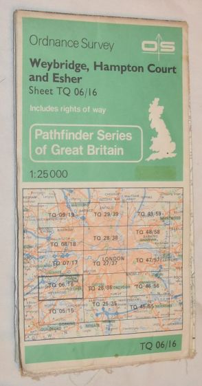 Weybridge, Hampton Court and Esher. Pathfinder Map Sheet TQ 06/16