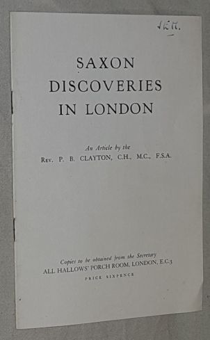 Image for Saxon Discoveries in London Saxon Discoveries in London