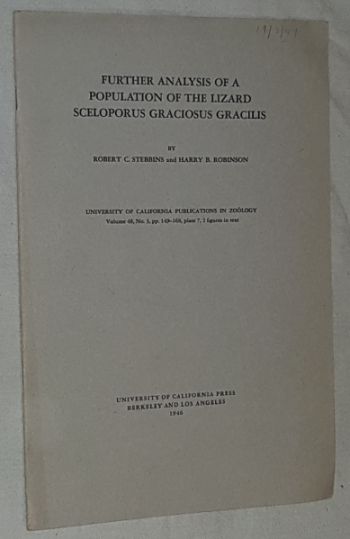 Image for Further Analysis of a Population of the Lizard Sceloporus Graciosus Gracilis Further Analysis of a Population of the Lizard Sceloporus Graciosus Gracilis
