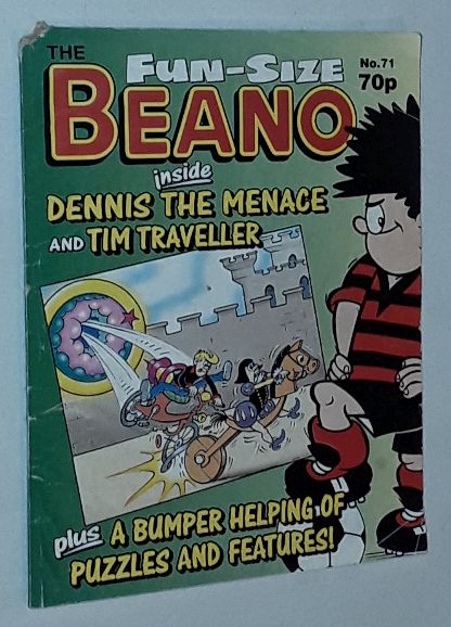 Fun-Size Beano No.71. Dennis the Menace & Gnasher in 'Pet Schemes!'; Tim Traveller's 'Timeslip'