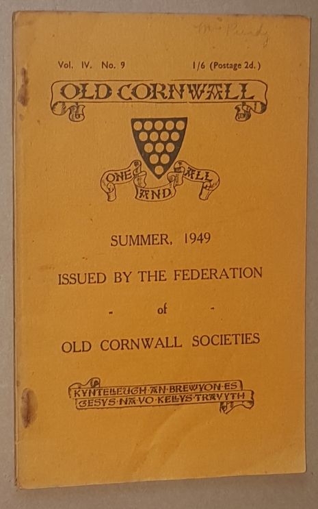 Old Cornwall vol.IV, no.9, Summer 1949