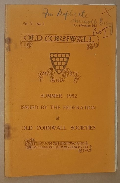 Old Cornwall vol.V, no.2, Summer 1952