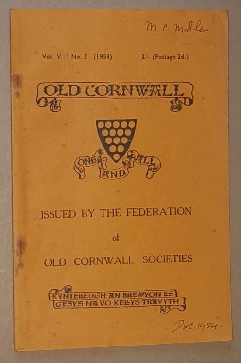 Old Cornwall vol.V, no.5, 1954