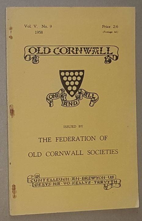 Old Cornwall vol.V, no.9, 1958