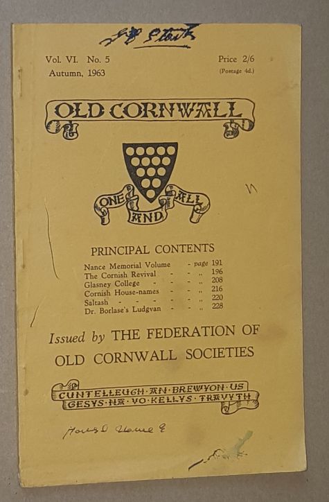 Old Cornwall vol.VI, no.5, Autumn 1963
