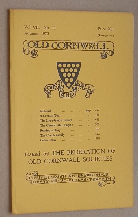 Old Cornwall vol.VII, no.11, Autumn 1972