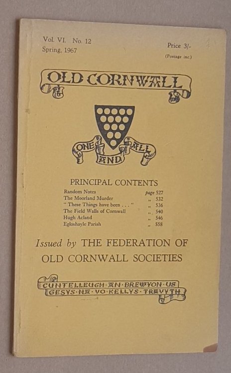 Old Cornwall vol.VI, no.12, Spring 1967