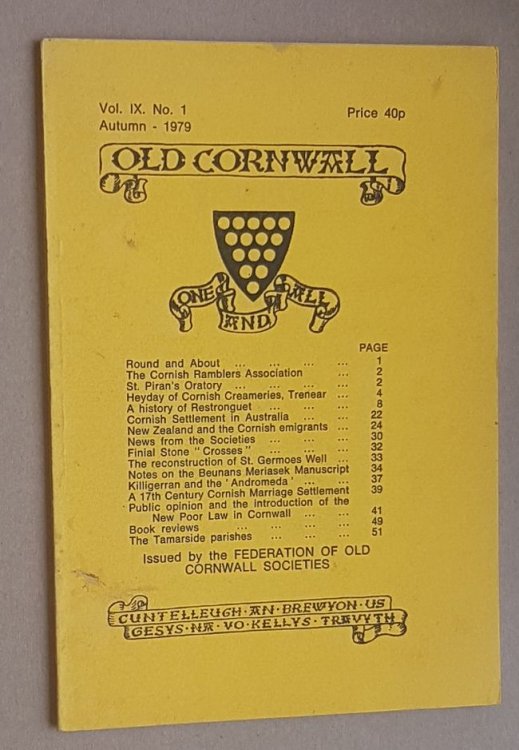 Old Cornwall vol.IX, no.1, Autumn 1979