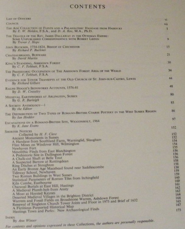 Sussex Archaeological Collections Voliume 112, 1974