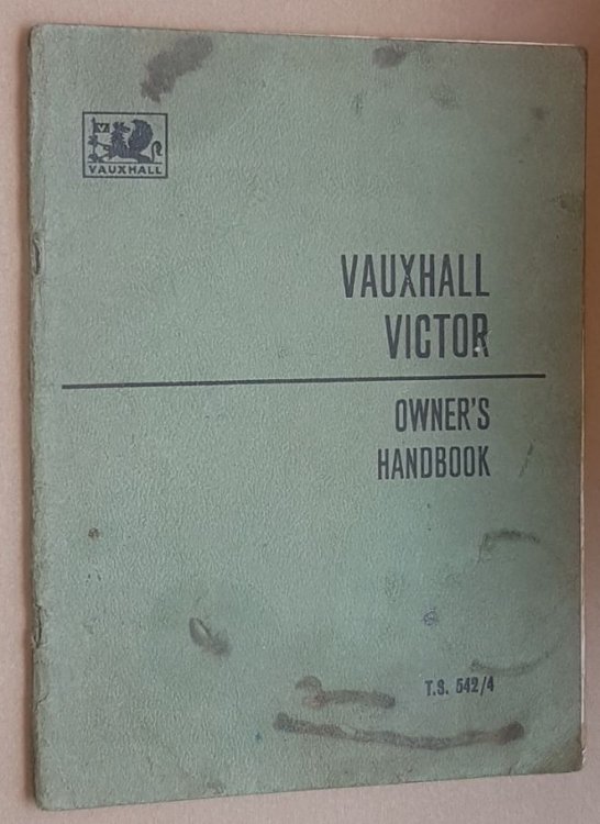 Series FB Vauxhall Victor Operation & Maintenance Instructions (Owner's Handbook) T.S. 542/4