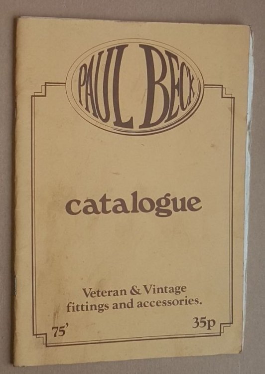 Paul Beck Catalogue: Veteran & Vintage fittings and accessories