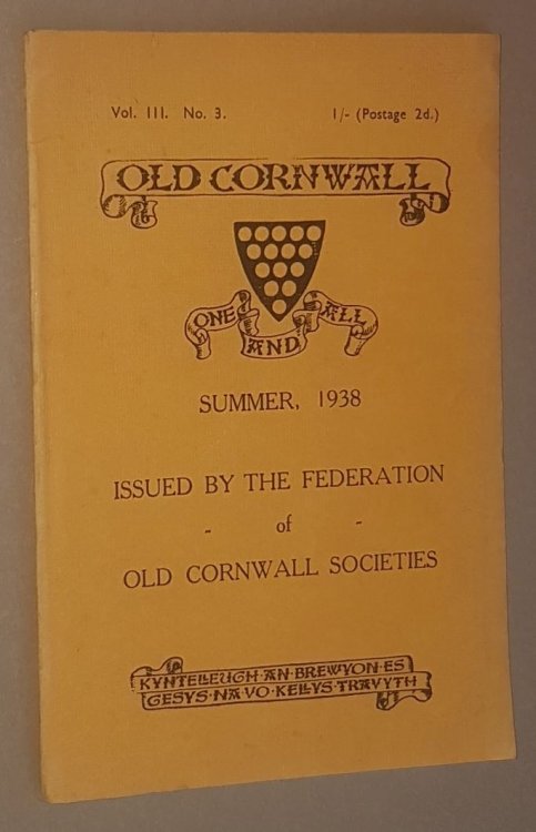Old Cornwall vol.III, no.3, Summer 1938
