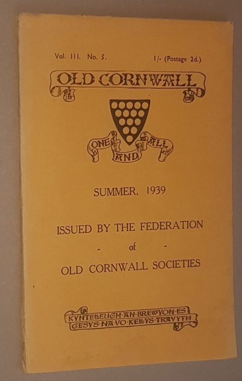 Old Cornwall vol.III, no.5, Summer 1939