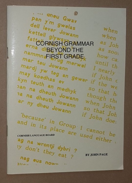 Cornish Grammar Beyond the First Grade