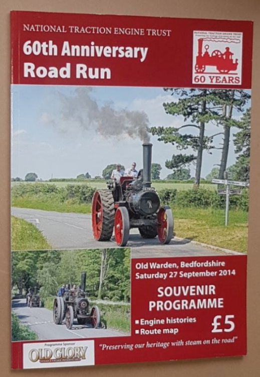 National Traction Engine Trust 60th Anniversary Road Run Souvenir Programme, Old Warden, Bedfordshire, Saturday 27 September 2014