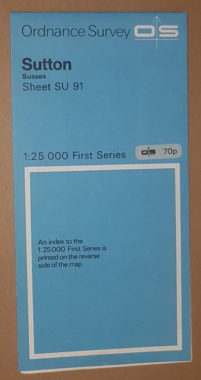 Sutton (Sussex). 1:25000 First Series Map Sheet SU 91