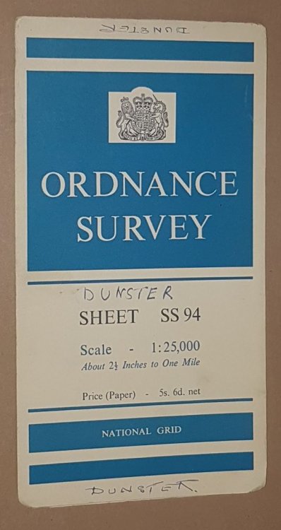 Minehead and Dunster. 1:25000 Map Sheet SS 94