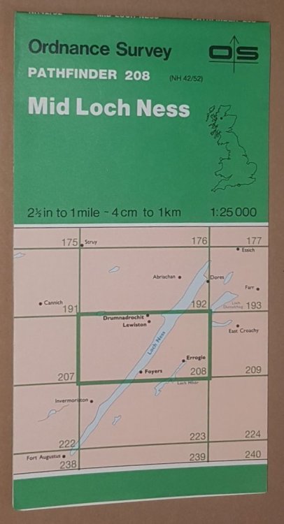 Mid Loch Ness. 1:25000 Pathfinder Map Sheet 208 (NH 42/52)