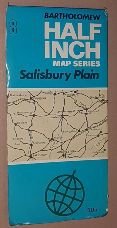 Salisbury Plain. Bartholomew Half Inch Map Series. Great Britain Sheet 8