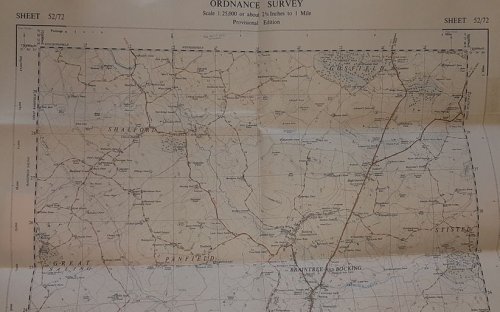 Braintree. 1:25000 First Series Map Sheet 52/72 [TL 72] (Provisional Edition)