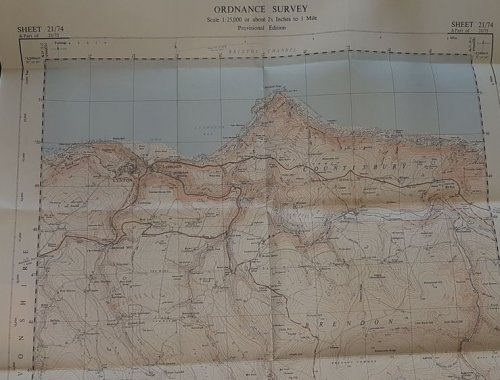 Lynton & Lynmouth. 1:25000 First Series Map Sheet 21/74 & Part of 21/75 [SS 74] (Provisional Edition)